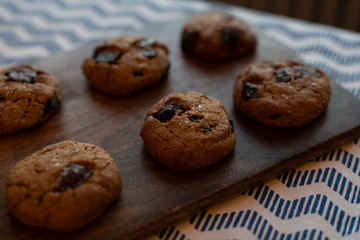 paleo chocolate chunk tahini cookie. salty cookie.