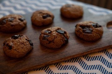 paleo chocolate chunk tahini cookie. salty cookie.