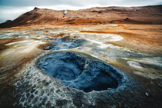 Hverir (Icelandic: Hverarond) is geothermal area in Myvatn, Iceland. Hverir is a famous tourist destination located near Lake Myvatn, Krafla northeastern region of Iceland, Europe.