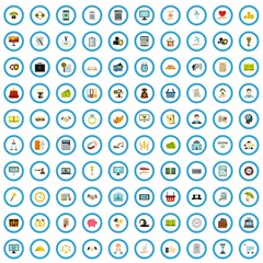 100 loan skill icons set in flat style for any design vector illustration