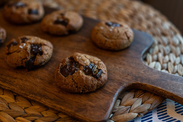 paleo chocolate chunk tahini cookie. salty cookie.