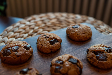 paleo chocolate chunk tahini cookie. salty cookie.