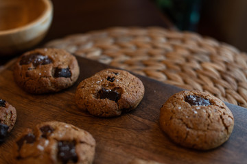 paleo chocolate chunk tahini cookie. salty cookie.