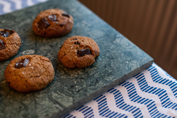 paleo chocolate chunk tahini cookie. salty cookie.