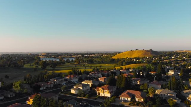 Flying over Antioch during golden hour