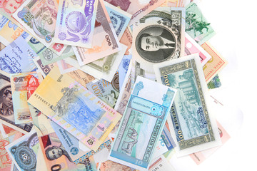 banknotes from the all world