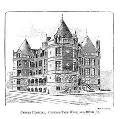 New York city. Engraving illustration