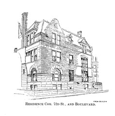 New York city. Engraving illustration