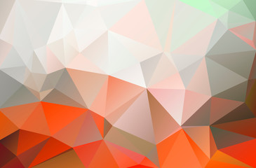 Triangular low poly, Red, White mosaic pattern background, Vector polygonal illustration graphic, Creative, Origami style with gradient