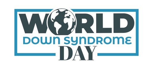 Earth planet World down syndrome day isolated icon