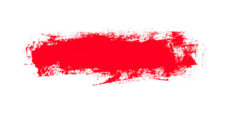 Schmutziger gemalter Streifen mit roter Farbe