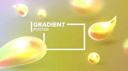 Fluid Abstract Liquid Background Vector. Event Frame. Magic Mixture. Blurred Print. Shape Design. Graphic Poster. Geometric Gradient. 3D Realistic Illustration