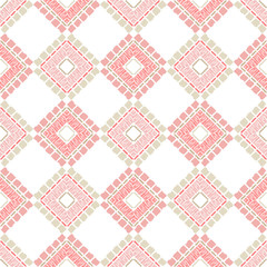 Ethnic boho seamless pattern. Patchwork texture. Weaving. Traditional ornament. Tribal pattern. Folk motif. Can be used for wallpaper, textile, invitation card, wrapping, web page background.