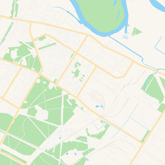 Fototapeta na wymiar Svietlahorsk, Belarus printable map