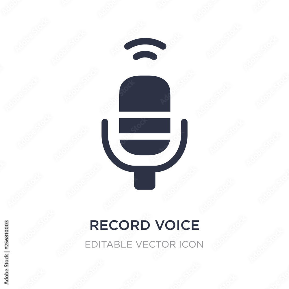Aufkleber record voice button icon on white background. simple element illustration from ui concept.
