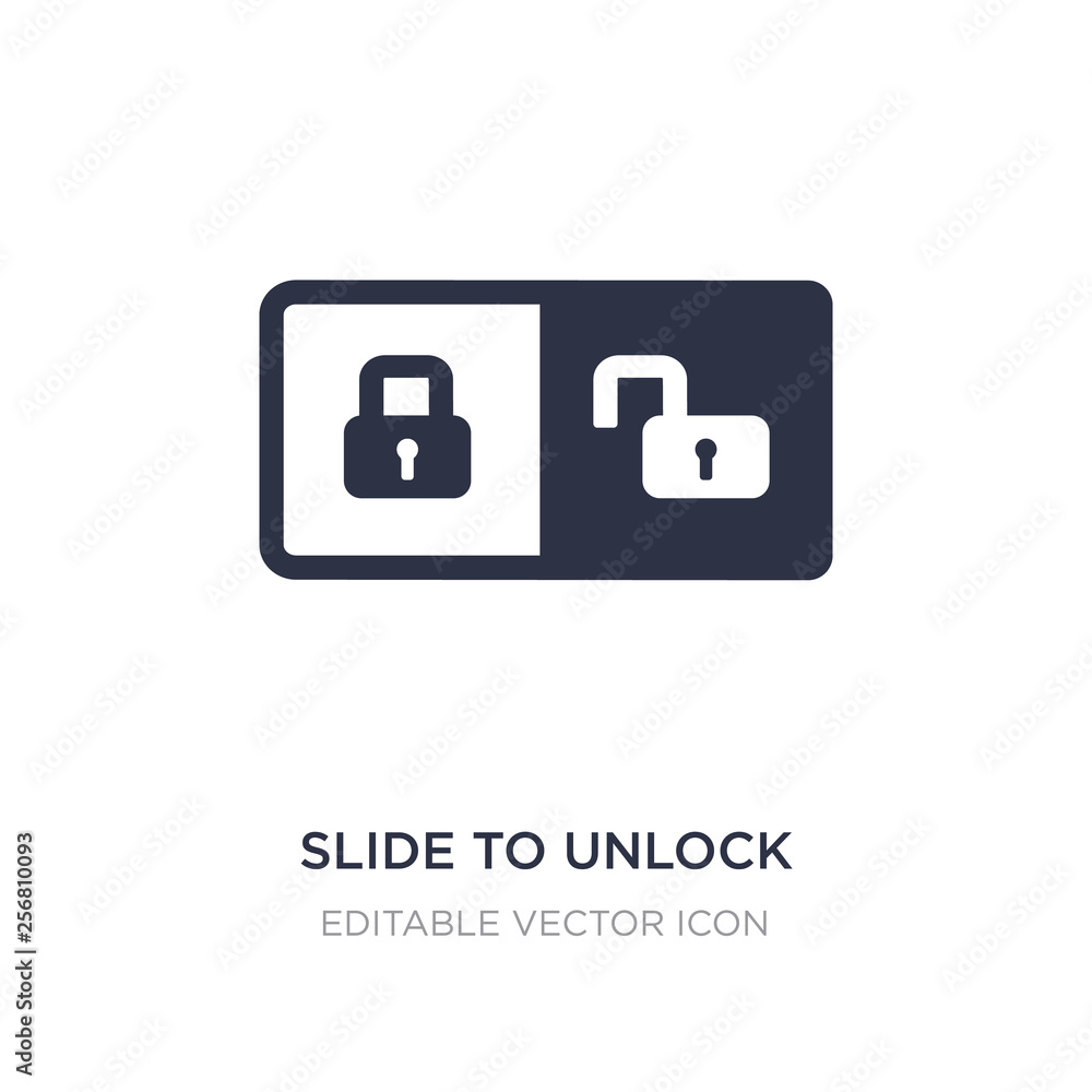 Aufkleber slide to unlock icon on white background. simple element illustration from ui concept.
