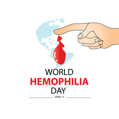 World hemophilia day. April 17.