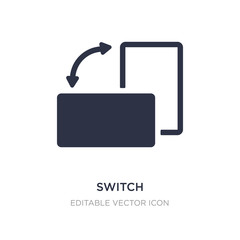 switch orientation button icon on white background. Simple element illustration from UI concept.