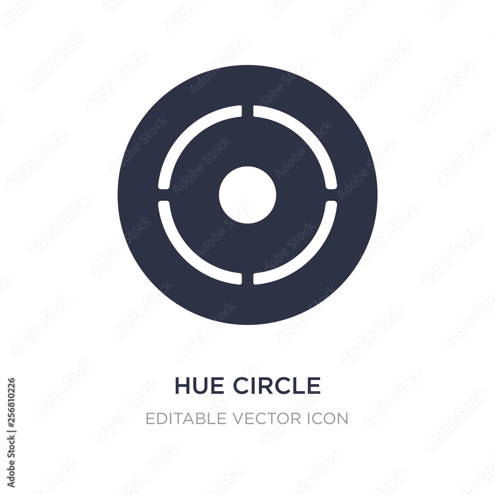 Aufkleber hue circle icon on white background. simple element illustration from ui concept.