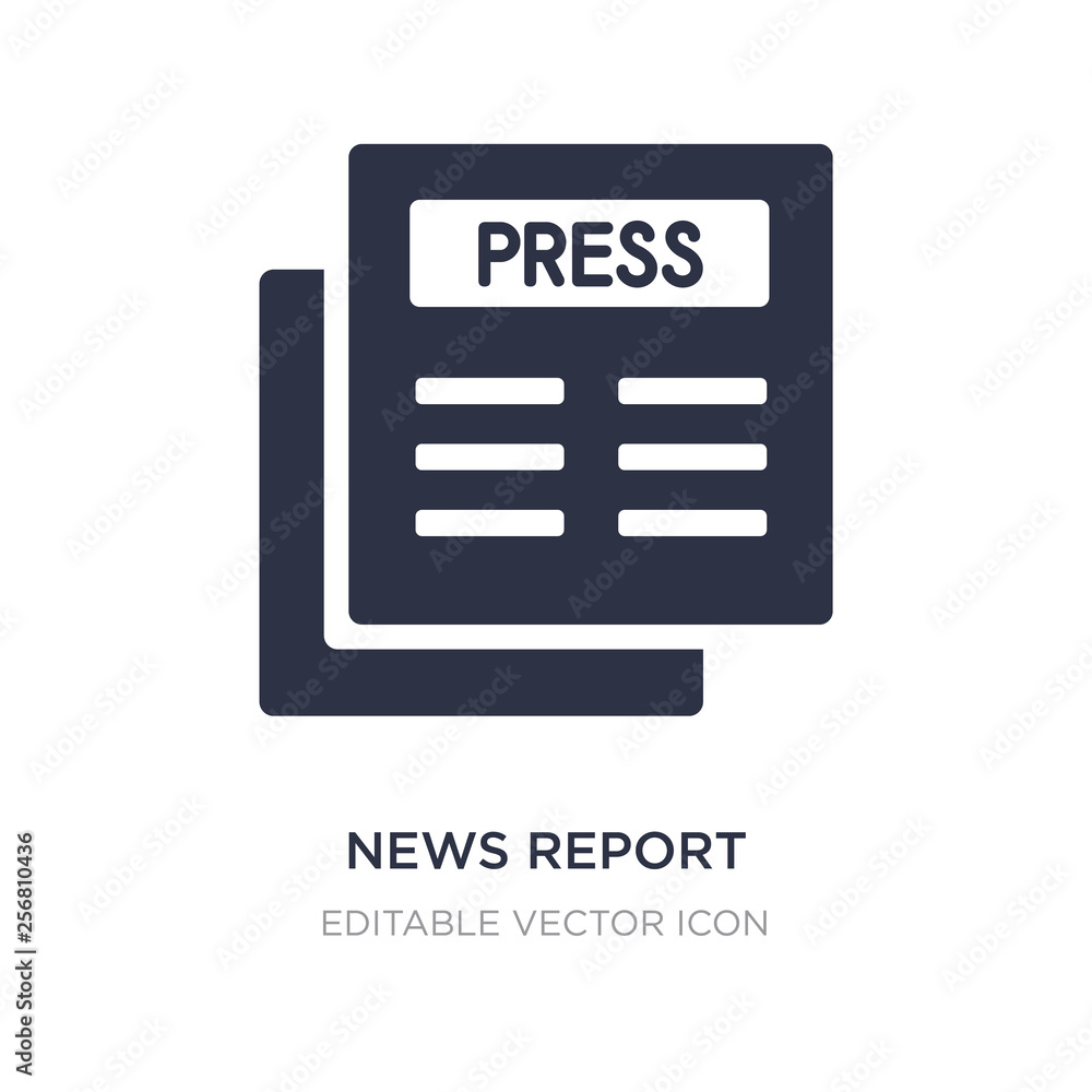 Poster news report icon on white background. simple element illustration from ui concept.