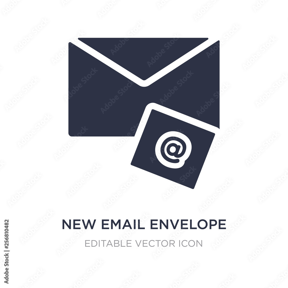 Poster new email envelope icon on white background. simple element illustration from ui concept.