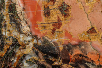 macro stone mineral jasper on black background
