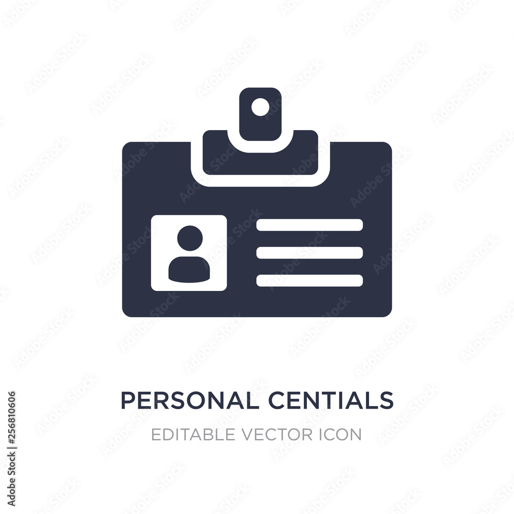 Poster personal centials icon on white background. simple element illustration from ui concept.