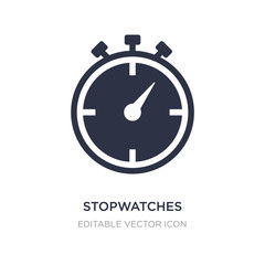 stopwatches icon on white background. Simple element illustration from UI concept.