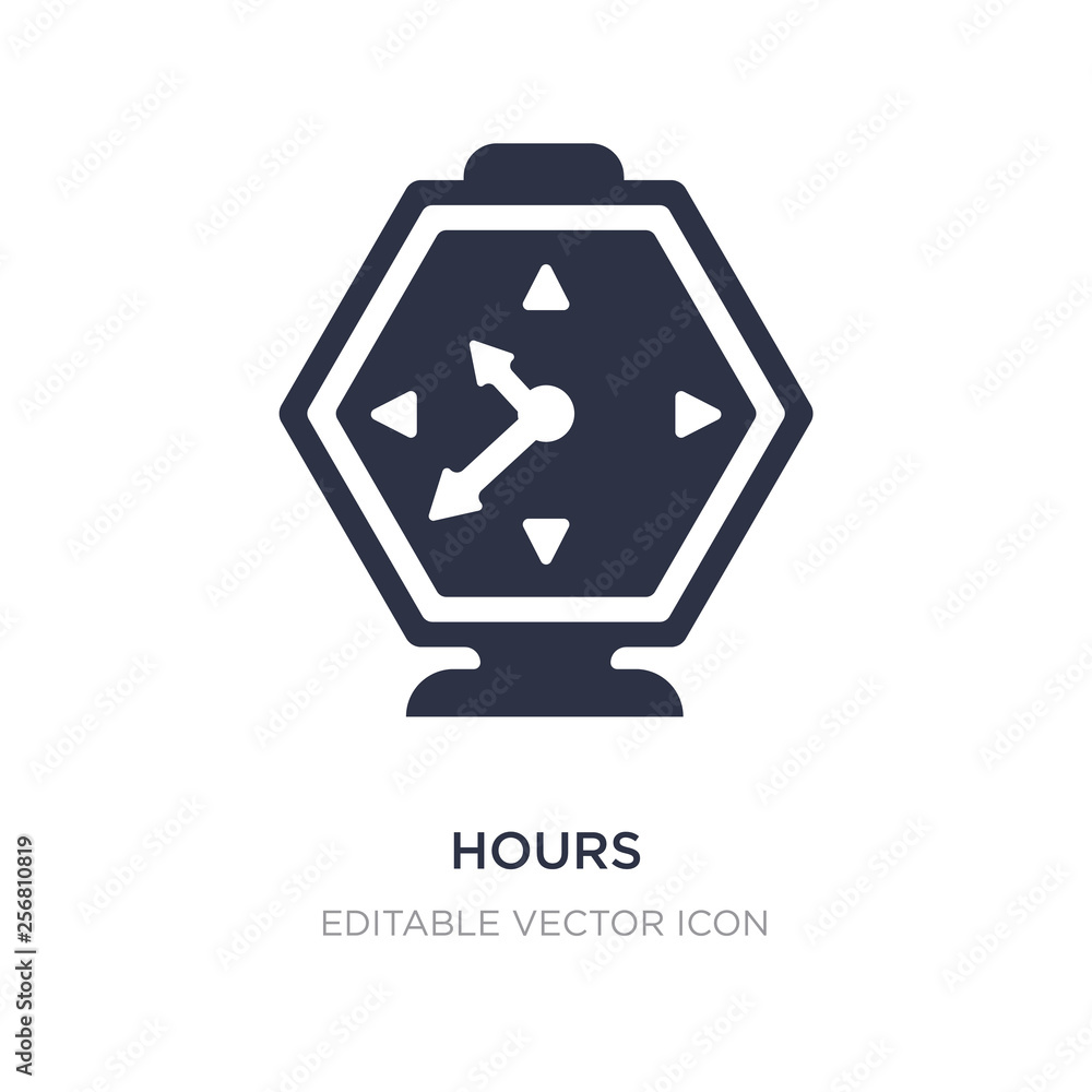 Aufkleber hours icon on white background. simple element illustration from ui concept.