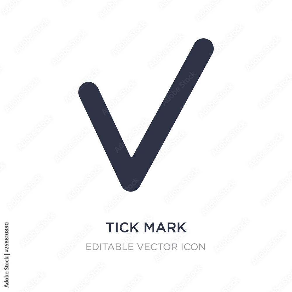 Poster tick mark icon on white background. simple element illustration from ui concept.