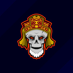 Vampire skull esport gaming mascot logo.