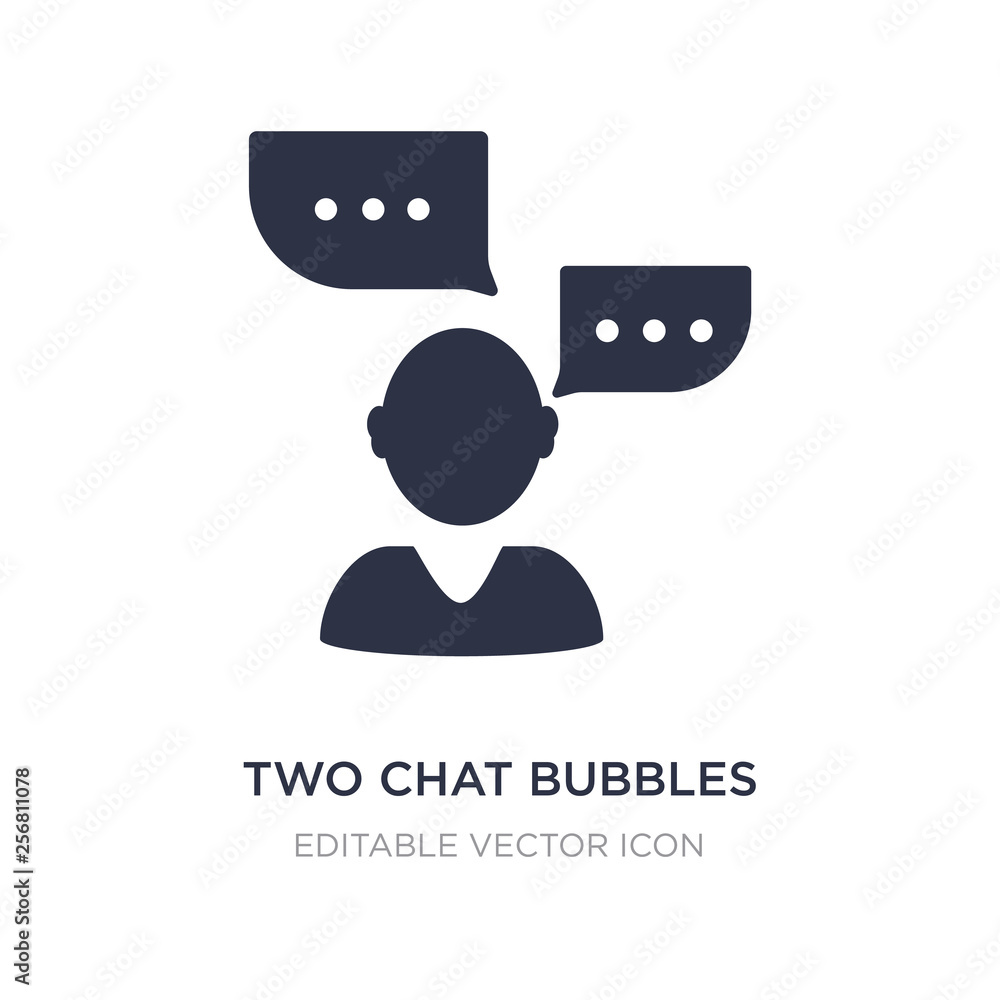 Poster two chat bubbles icon on white background. simple element illustration from ui concept.