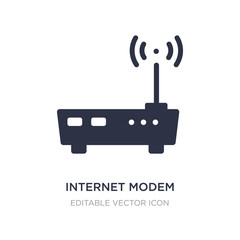 internet modem icon on white background. Simple element illustration from UI concept.