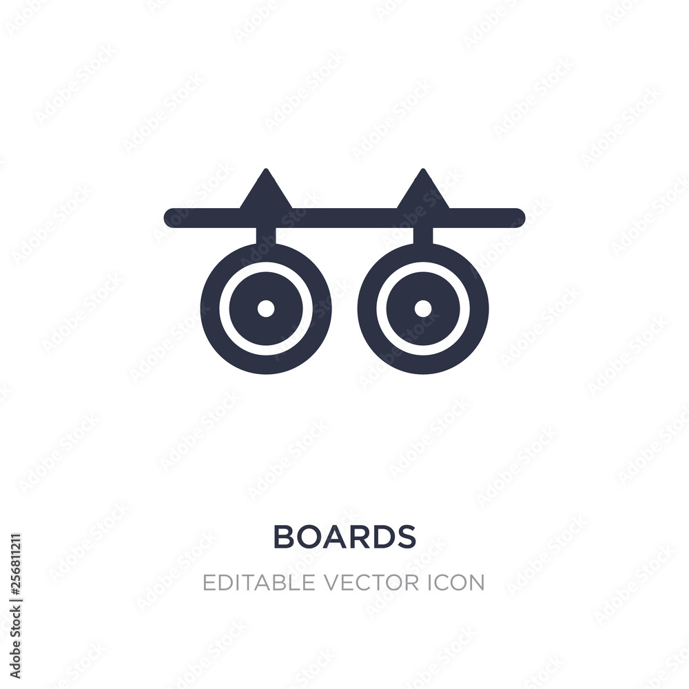 Poster boards icon on white background. simple element illustration from weapons concept.