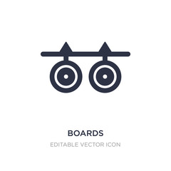 boards icon on white background. Simple element illustration from Weapons concept.