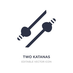 two katanas icon on white background. Simple element illustration from Weapons concept.
