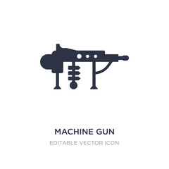 machine gun icon on white background. Simple element illustration from Weapons concept.