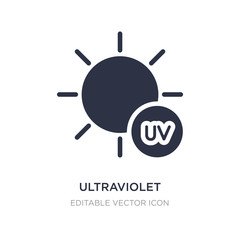 ultraviolet icon on white background. Simple element illustration from Weather concept.