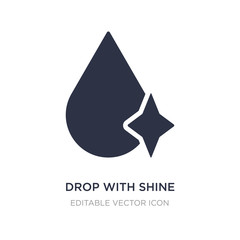 Fototapeta premium drop with shine icon on white background. Simple element illustration from Weather concept.