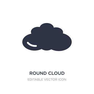 round cloud icon on white background. Simple element illustration from Weather concept.