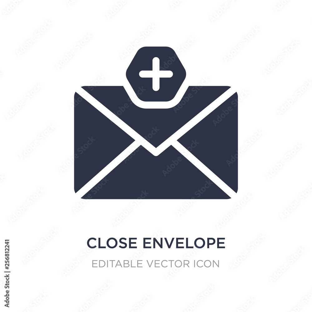 Poster close envelope icon on white background. simple element illustration from web concept.