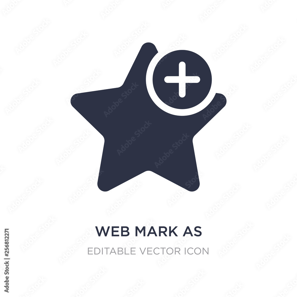 Poster web mark as favorite star icon on white background. simple element illustration from web concept.