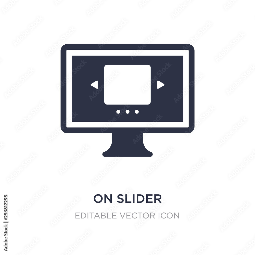 Poster on slider icon on white background. simple element illustration from web concept.