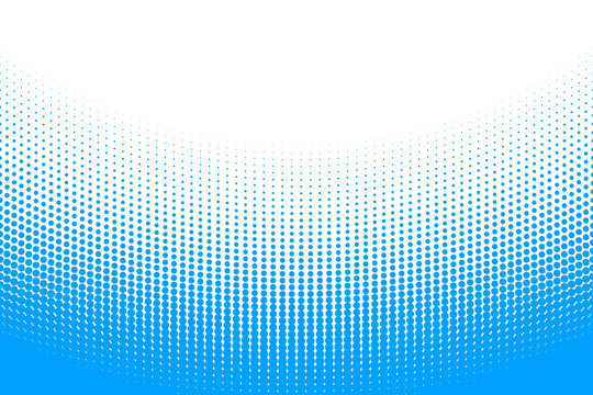 Halftone Gradation Pattern, Vector Graphics, Blue dots