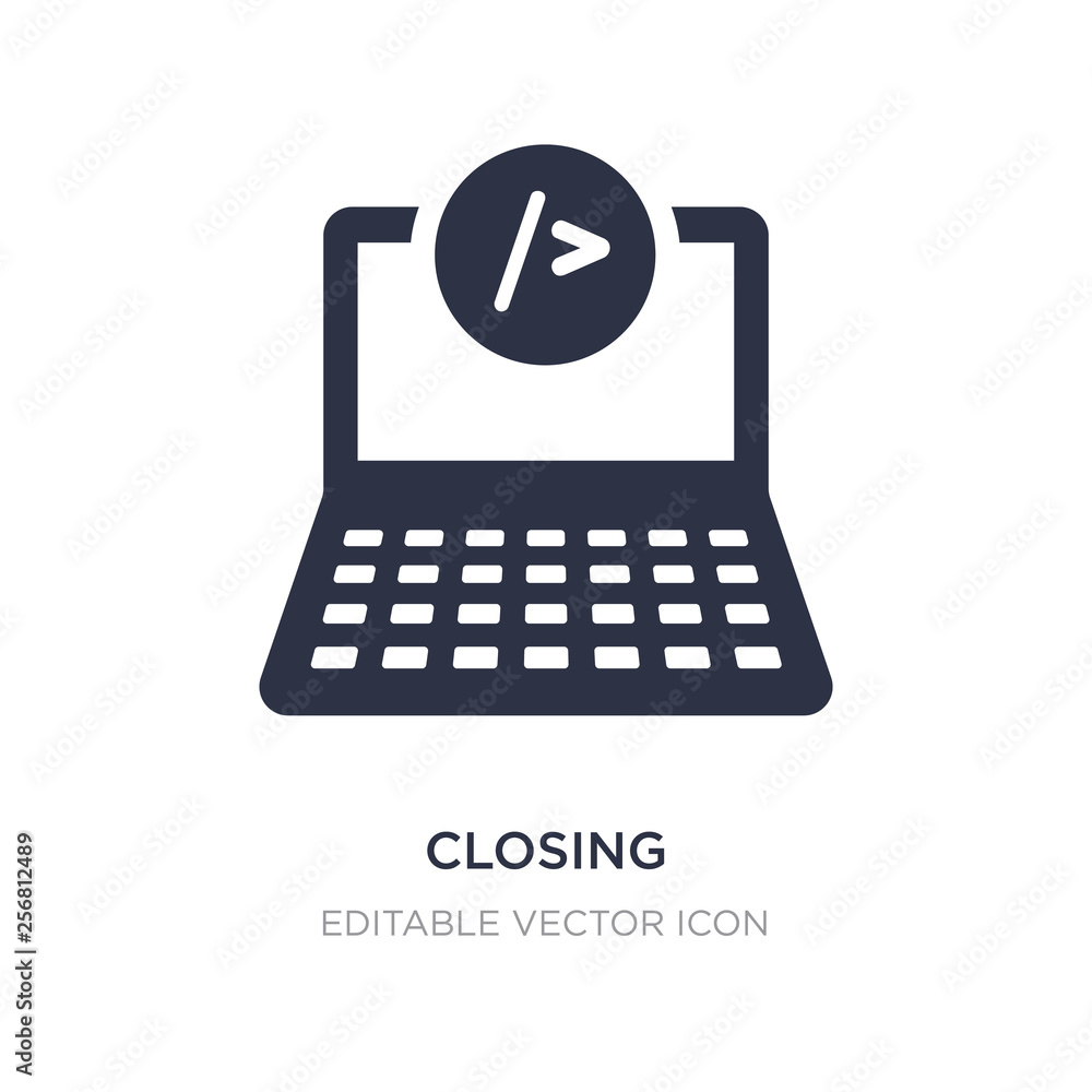 Poster closing icon on white background. simple element illustration from web concept.