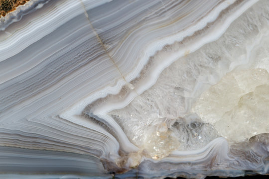 macro stone mineral agate on black background