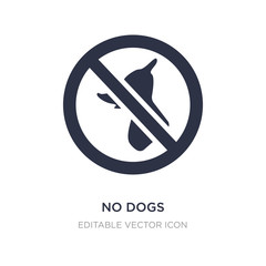 no dogs icon on white background. Simple element illustration from Animals concept.