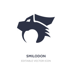 smilodon icon on white background. Simple element illustration from Animals concept.