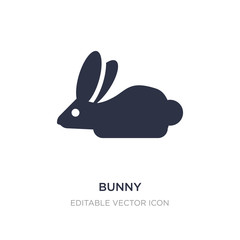 bunny icon on white background. Simple element illustration from Animals concept.