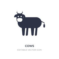 cows icon on white background. Simple element illustration from Animals concept.